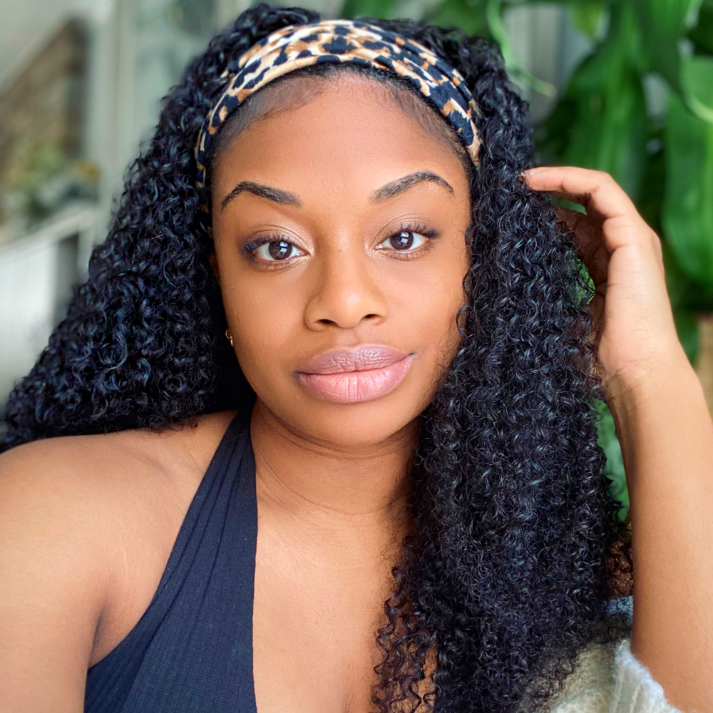 Kinky curly headband wigs deals